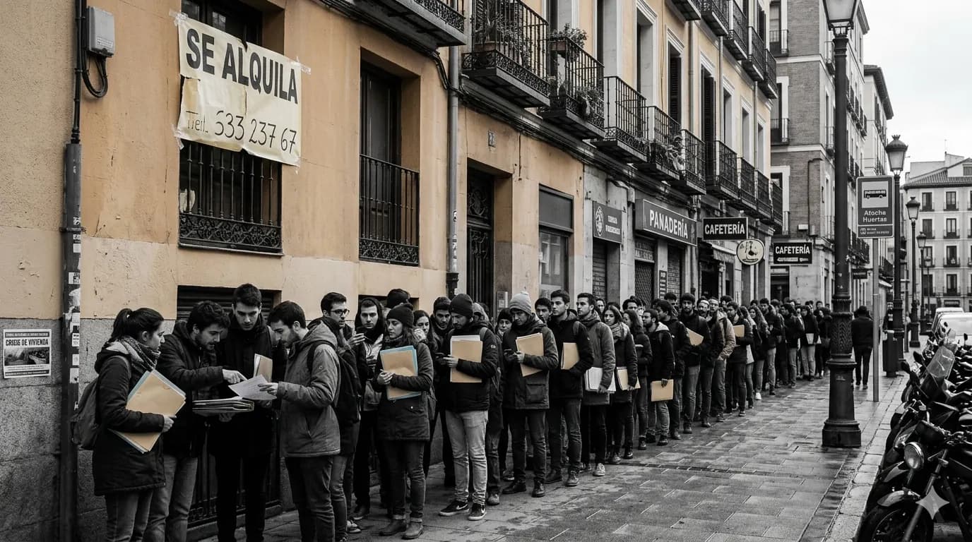 Crisis del alquiler en España: 50 candidatos por piso