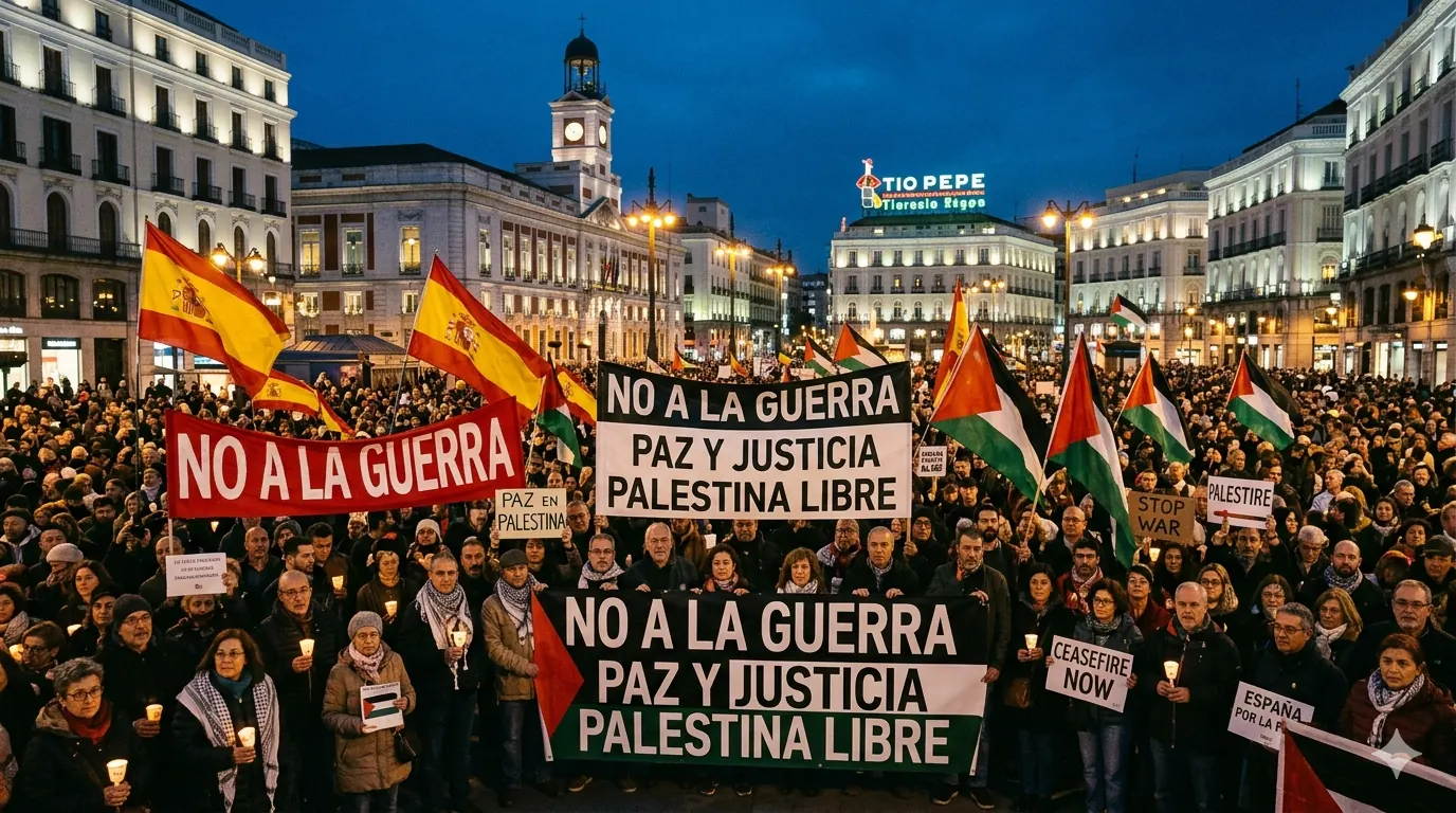 150 protestas en España contra la guerra de Irán
